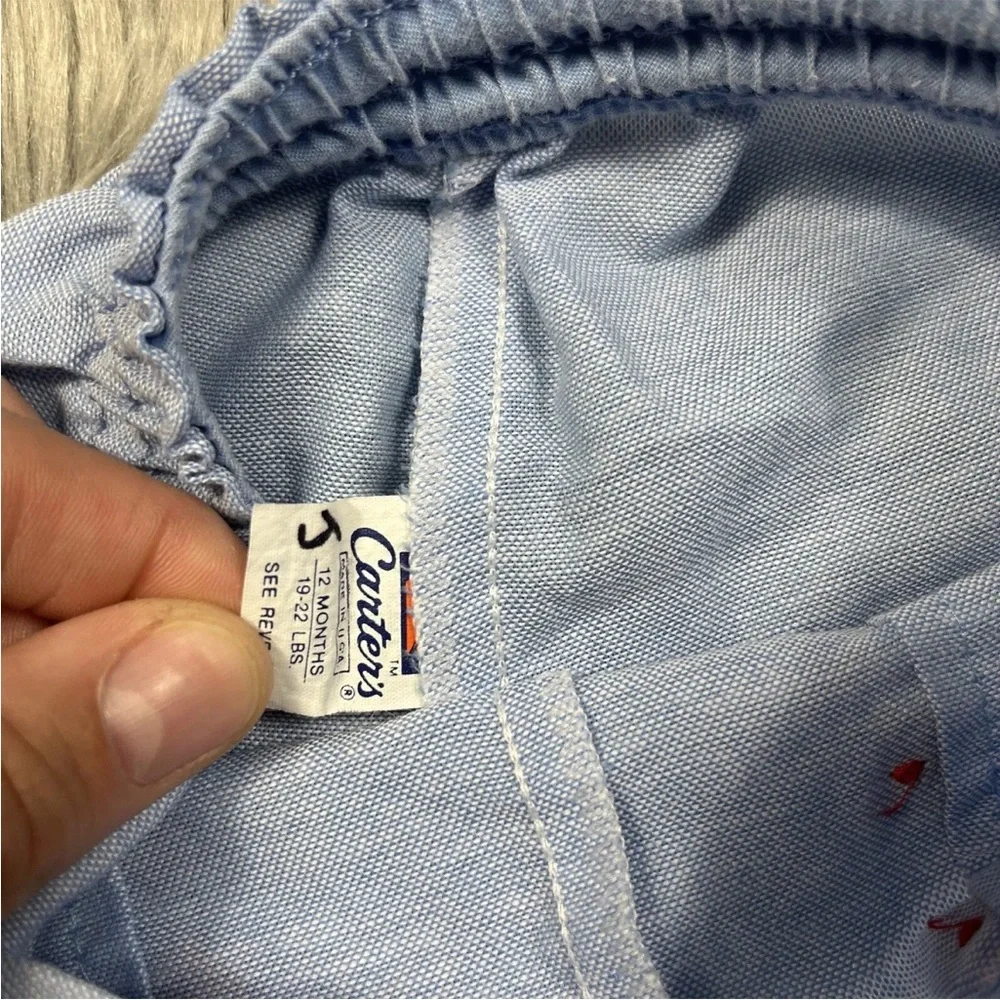 Vintage Baby Girls Carters Shorts Blue Red White Sailor Heart